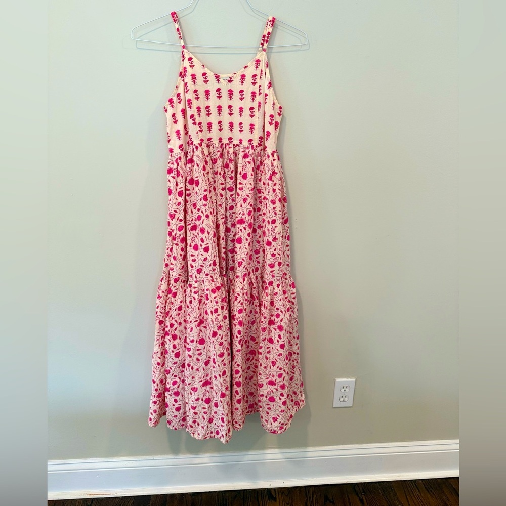 Indian Summer 21 by Guland Chand 100% Cotton Maxi Summer Dress Size Medium 1938